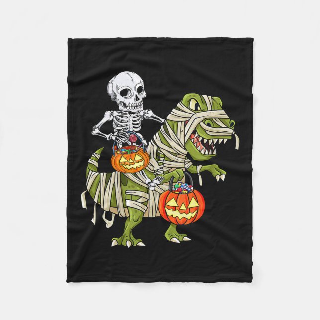 Couverture Polaire Monter Mummy Dinosaur T Rex Halloween Funny Pumpki (Devant)
