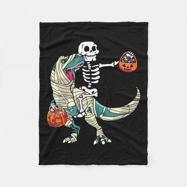 Couverture Polaire Monter Mummy Dinosaur T Rex Halloween Funny Pumpki (Devant)
