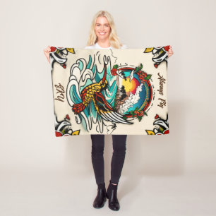 Couverture Polaire Monterey Tattoo Design : un symbole 30"X40"