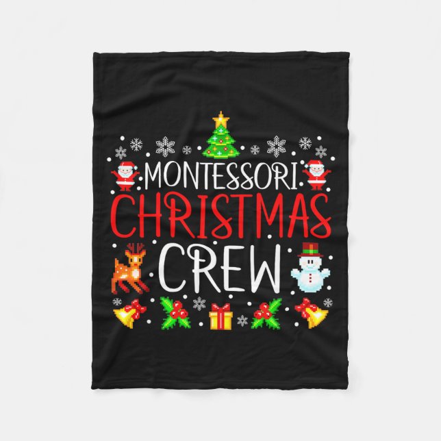 Couverture Polaire Montessori Christmas Crew Matching Xmas  (Devant)