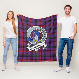 Couverture Polaire Montgomery Moderne Clan Badge Tartan Plaid