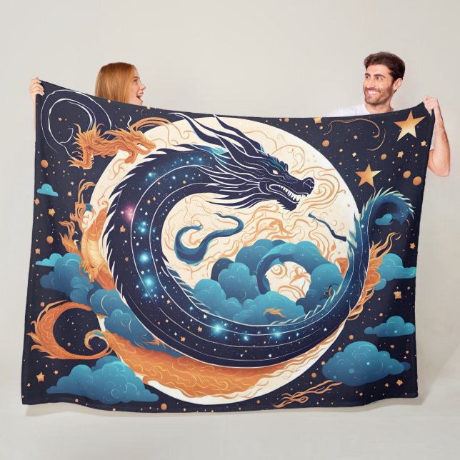 Couverture Polaire moon dragon blanket (En situation)