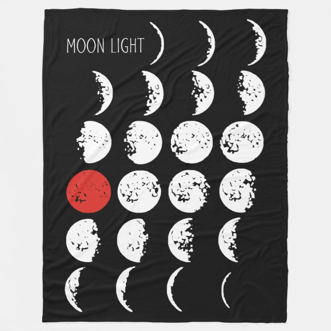Couverture Polaire MOONLIGHT blanc & rouge + vos idées (Devant)