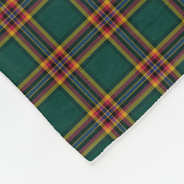 Couverture Polaire Moran Tartan vert foncé (Coin)