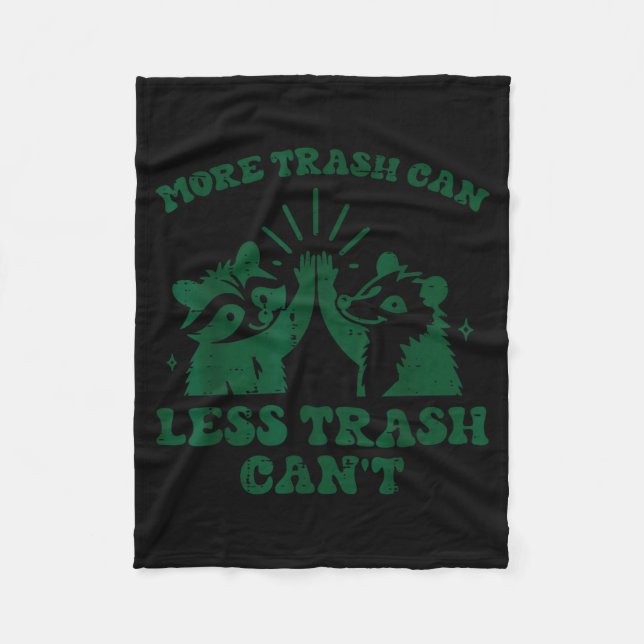 Couverture Polaire More Trash Can Less Cant Raccoon Funny Saying Men  (Devant)