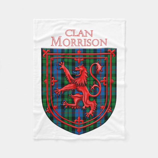 Couverture Polaire Morrison Tartan Scottish Plaid Lion Rampant (Devant)