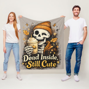 Couverture Polaire Mort à l'intérieur toujours mignon Squelette Citro