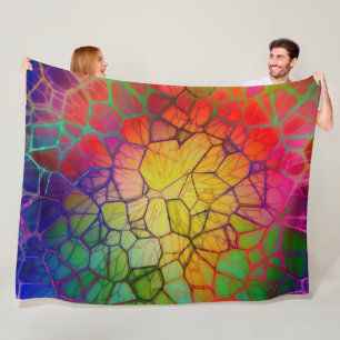 Couverture Polaire Mosaïque arc-en-ciel - Revêtement de verre