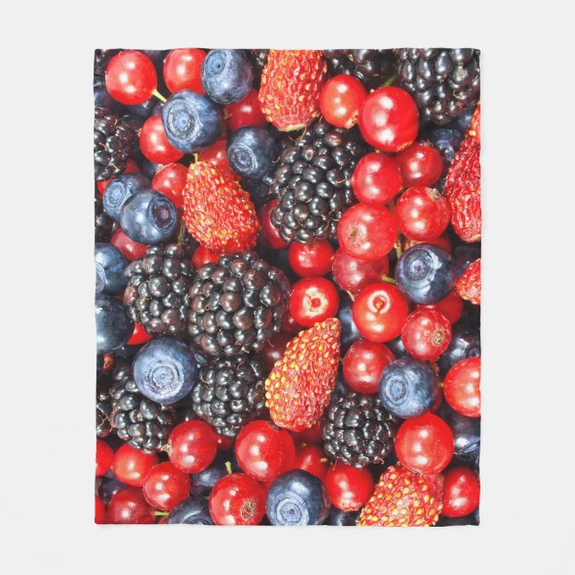 Couverture Polaire Mosaïque Arrière - plan Berry-Fresh (Devant)