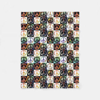 Couverture Polaire Mosaïque de signe de paix petite