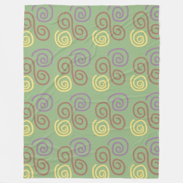 Couverture Polaire Mosaïque de tourbillon doux (Devant)