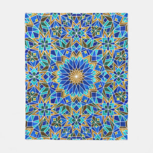 Couverture Polaire Mosaïque marocaine : Design arabe sans fil