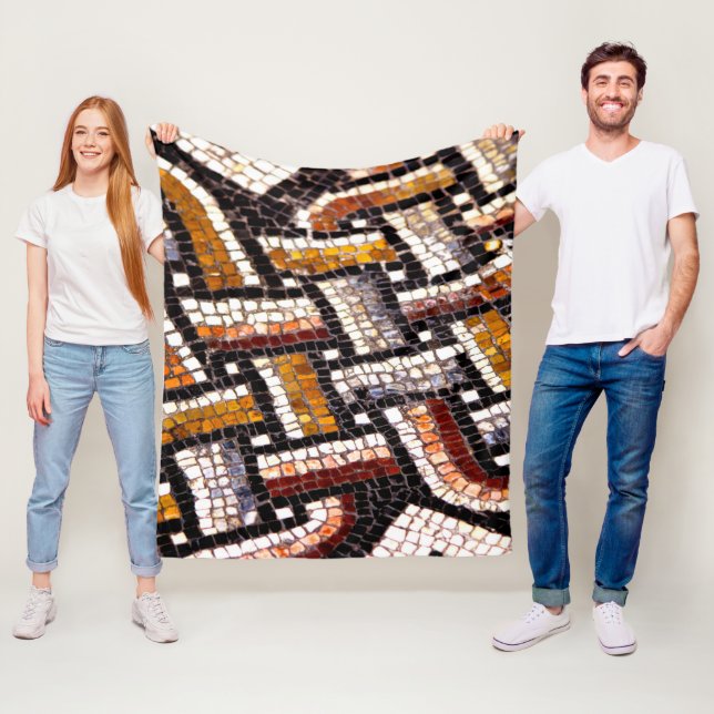 Couverture Polaire mosaïque romaine (En situation)