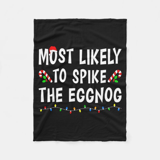 Couverture Polaire Most Likely To Christmas Xmas Pajamas Funny Matchi (Devant)