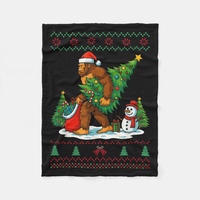 Couverture Polaire Most Wonderful Christmas Bigfoot Christmas Tree Li (Devant)
