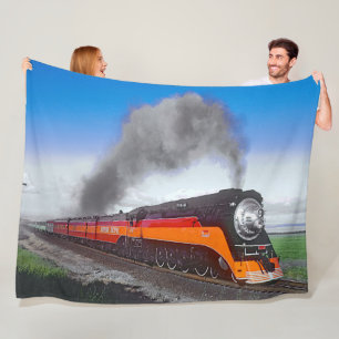 Couverture Polaire Moteur de train à vapeur Locomotive SP4449 Black 