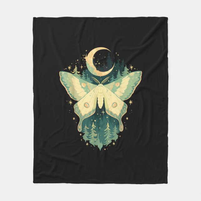 Couverture Polaire Moth Fairycore Goblincore Whimsigoth Cottagecore (Devant)