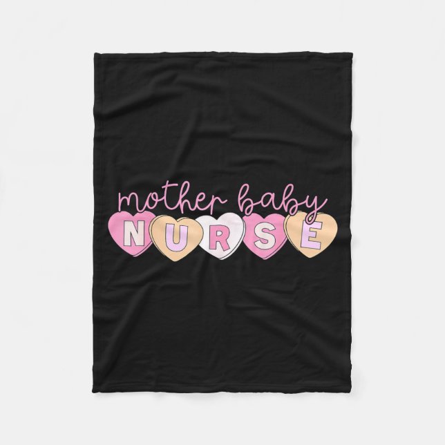Couverture Polaire Mother Baby Nurse Hearts Valentine Obgyn Stpartum  (Devant)