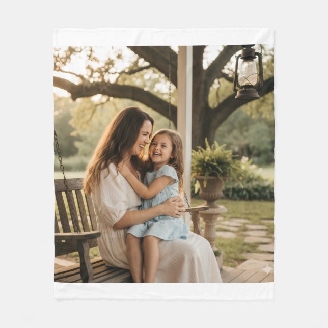 Couverture Polaire Mother daughter love photo mothers day family gift (Devant)