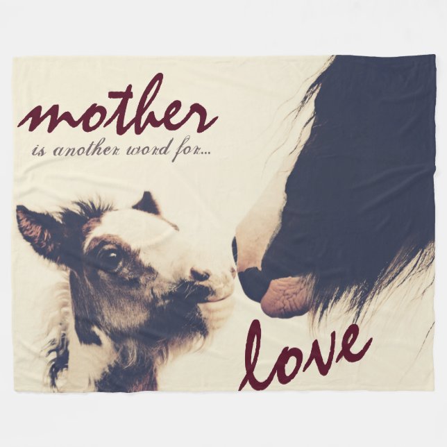 Couverture Polaire Mother is Another Word for Love Horse (Devant (Horizontal))