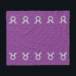 Couverture Polaire Mother of Pearl Like Taurus Symbol on Digital Camo<br><div class="desc">A mother of pearl style Taurus Zodiac Sign on a vibrant fuchsia digital camouflage print background. A modern urban racy design for a great custom gift idea. 
 

 


Use the "Message" link to contact us with your special design requests or for some assistance with your customization needs.</div>