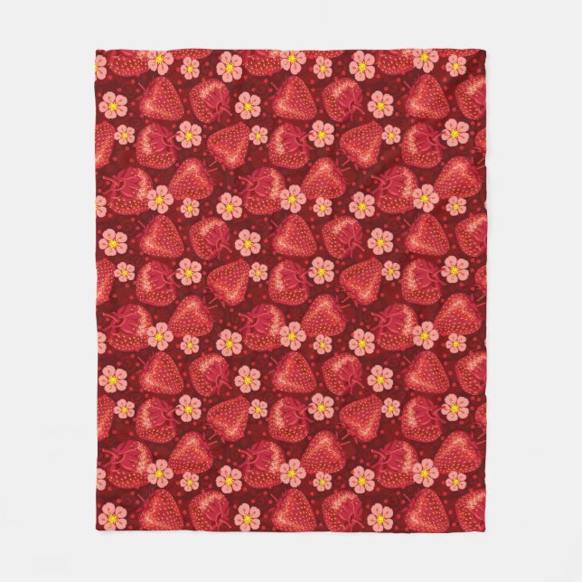 Couverture Polaire Motif 2 2 de fraise (Devant)