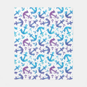 Couverture Polaire Motif 2 d'Ancre de colorant de cravate