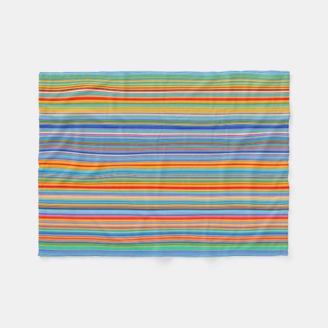 Couverture Polaire Motif à bandes multiples (Devant (Horizontal))