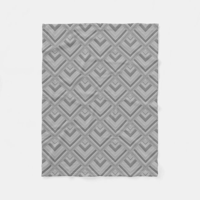 Couverture Polaire Motif à échelle grise (Devant)