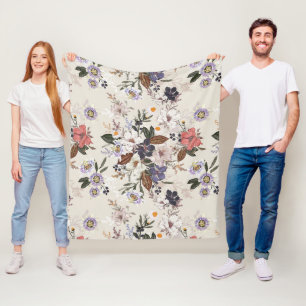 Couverture Polaire Motif à fleurs sans soudure