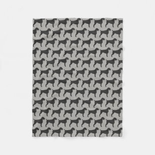 Couverture Polaire Motif à poils durs allemand de silhouettes