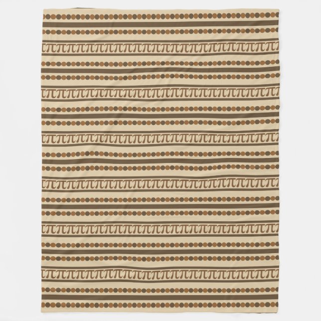Couverture Polaire Motif à rayures avec le symbole Pi (Devant)