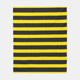 Couverture Polaire Motif Abeille-Inspiré noir et jaune de rayures