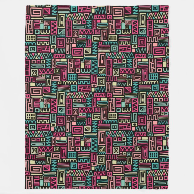Couverture Polaire Motif Abstrait 110122 - Couleurs 01 (Devant)