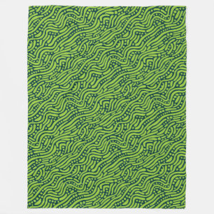 Couverture Polaire Motif Abstrait 110523 - Nuances de Vert