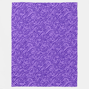Couverture Polaire Motif Abstrait 110523 - Nuances de violet v2