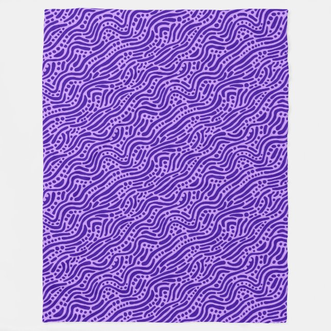 Couverture Polaire Motif Abstrait 110523 - Nuances de violet v2 (Devant)
