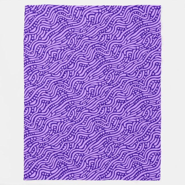 Couverture Polaire Motif Abstrait 110523 - Tons de pourpre (Devant)