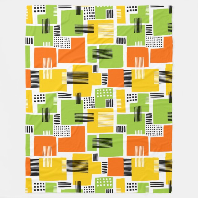 Couverture Polaire Motif Abstrait 280817 - Couleurs 02 (Devant)