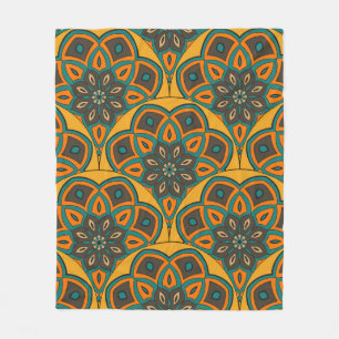 Couverture Polaire motif Abstrait à l'échelle de mandala sans soudure