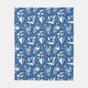 Couverture Polaire Motif Abstrait Blue Ice Crsytal