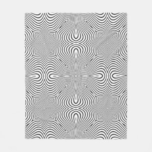 Couverture Polaire motif Abstrait de rayures ondulées ou d'un rel 3D 