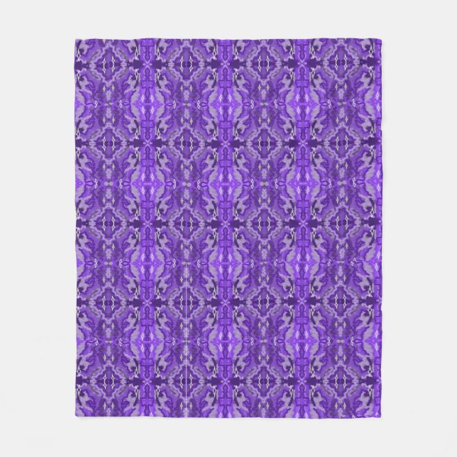 Couverture Polaire Motif Abstrait Diamond-y violet (Devant)