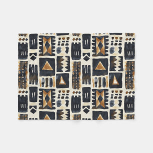 Couverture Polaire Motif Abstrait en tissu de boue