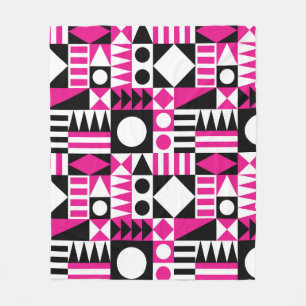Couverture Polaire Motif abstrait moderne du milieu du siècle.