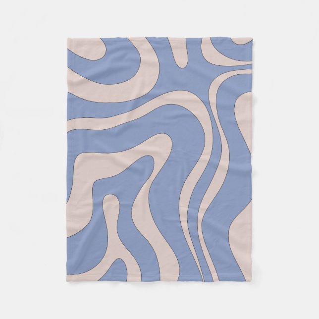 Couverture Polaire Motif Abstrait moderne Retro Liquid Swirl Funky (Devant)