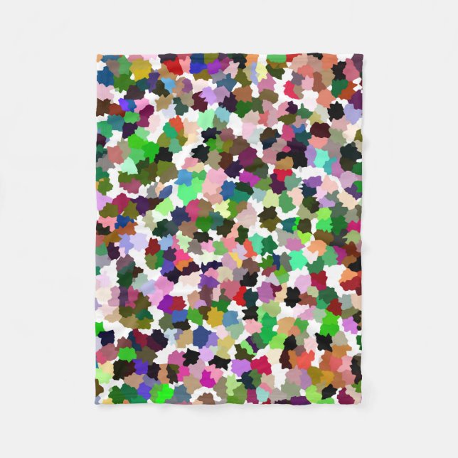 Couverture Polaire Motif Abstrait Multi-Couleurs (Devant)