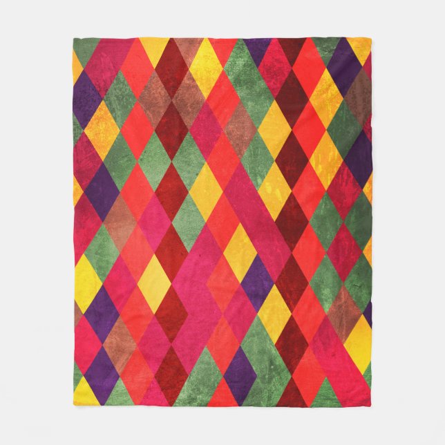Couverture Polaire Motif Abstrait rétro vintage transparent (Devant)
