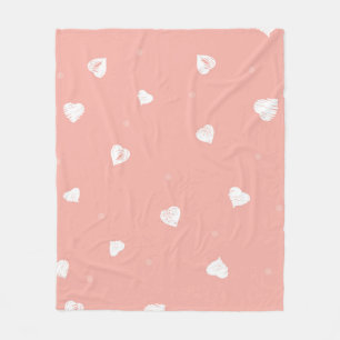 Couverture Polaire motif Abstrait sans soudure avec coeur dessiné à l