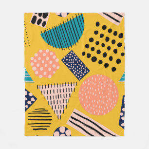 Couverture Polaire motif Abstrait transparent avec différentes formes